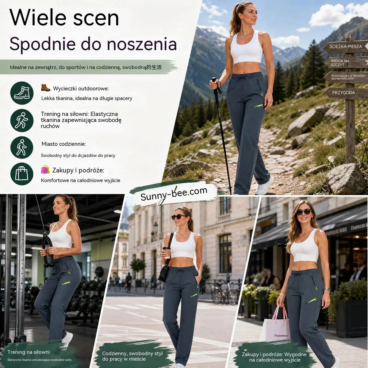 ⏳ Korlátozott ideig érvényes ajánlat 🔥 Női egyenes szabású cargo nadrág - Rugalmas derékpánt; tökéletes munkába, utazáshoz és mindennapi viseletre 👖✨