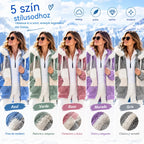 ⭐☃️Korlátozott ajánlat, 50% kedvezmény❄️【S-5XL】Új, 2026-os női télikabát – vastag, plüsscsíkos