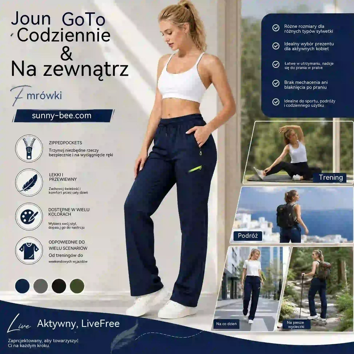 ⏳ Korlátozott ideig érvényes ajánlat 🔥 Női egyenes szabású cargo nadrág - Rugalmas derékpánt; tökéletes munkába, utazáshoz és mindennapi viseletre 👖✨