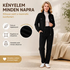 🔴💥【M-4XL】Női lezser bársony kosztüm merész elemekkel (zakó + nadrág)