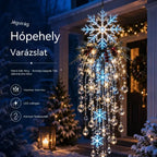 【50% KEDVEZMÉNY】 Függeszthető karácsonyi hópehely és kristály LED-fény | Varázslatos fény a verandára