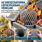 🍂 10 elemes készlet: Háló, amely megvédi az ereszcsatornákat és lefolyócsöveket az eltömődéstől · Alumíniumötvözet · Állítható forma · Könnyű összeszerelés – nincs szükség szerszámokra!