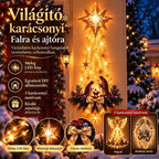 【Időszakos akció!】💡✨Világító falidísz karácsonyi jelenettel