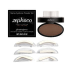 【CSAK MOST! 50% KEDVEZMÉNY!】💆‍♀️Szemöldökpúder és bélyegző készlet💖három pár szemöldök alakú bélyegzőt tartalmaz.