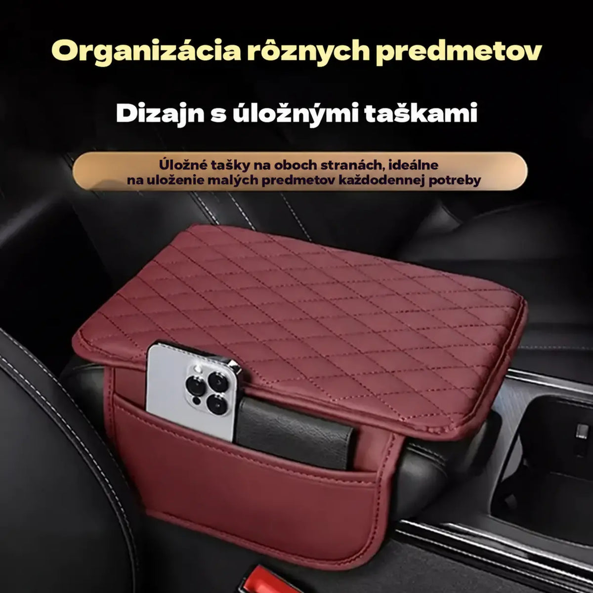 🚗💺【1 db】Univerzális autós kartámaszmagasító párna műbőr borítással – magasabb, szélesebb és hosszabb kialakítás, memóriahabbal, minden évszakra alkalmas.