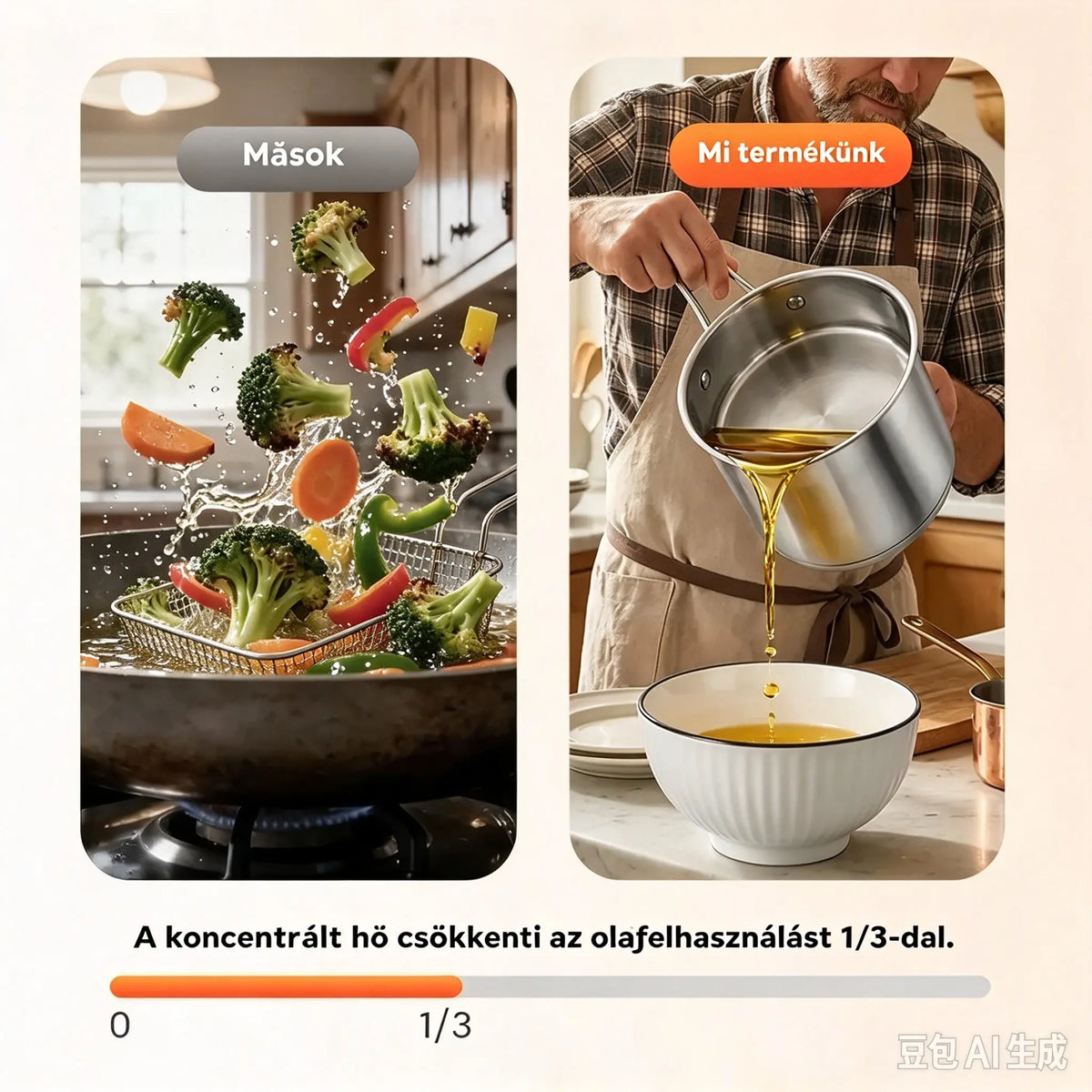 🔥【Időszakos 50% kedvezmény】🎁 Többfunkciós, 304-es rozsdamentes acélból készült fritőz