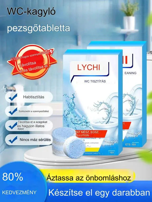 【Időszakos 50% kedvezmény!】【Vásárolj 1-at, kapsz 2-at ingyen】Erős WC-tisztító pezsgőtabletták