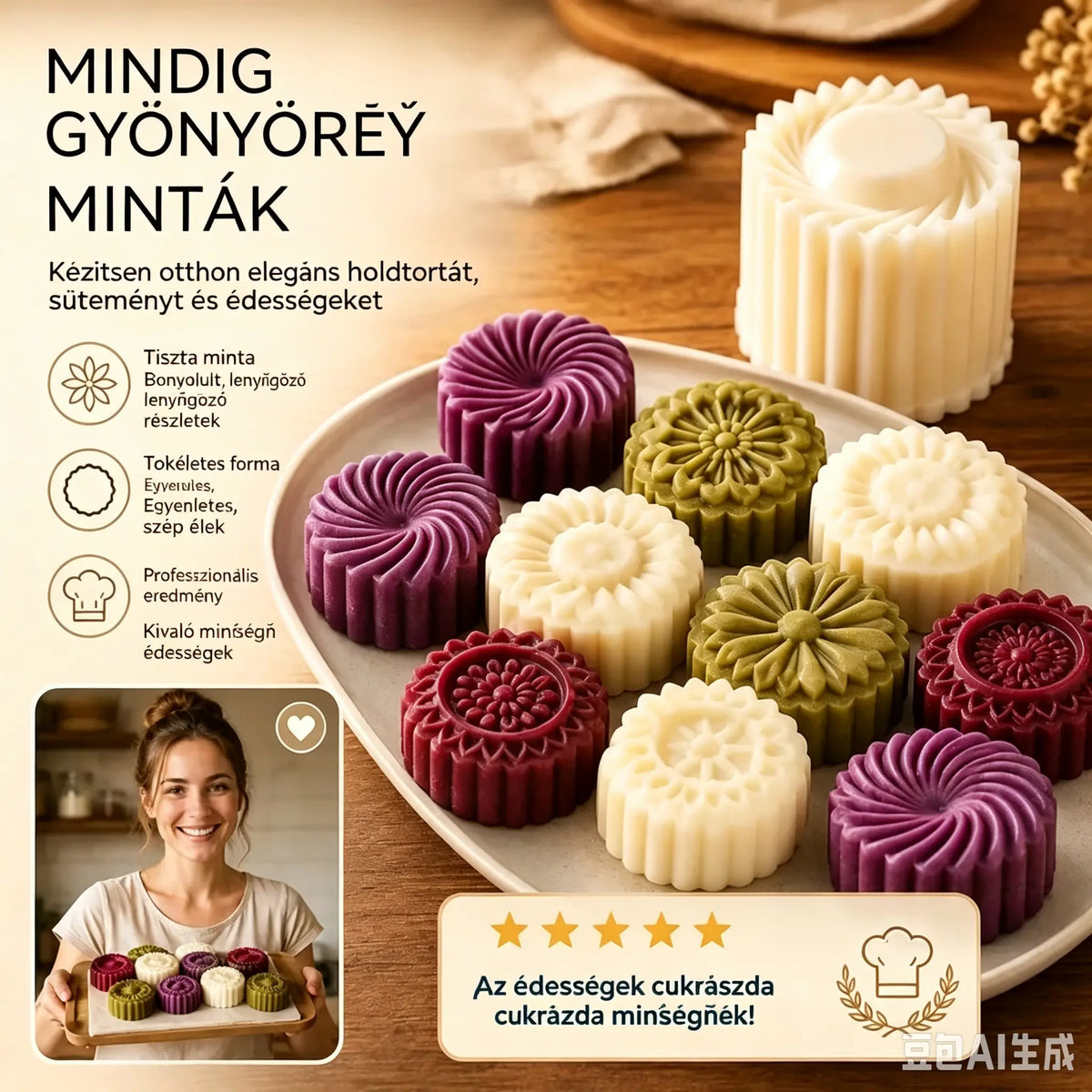 【50% kedvezmény！！！】💥Vásárolj 2-t, kapsz 2-t ingyen! 4 darabos szett! ✨😍Kreatív, kétfejű, levehető sütőforma