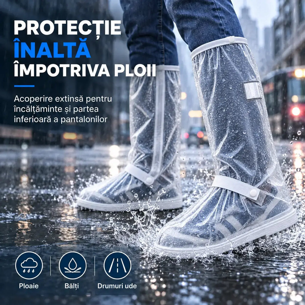 ☔ 【Időszakos 50%-os kedvezmény!】Maximális védelem az eső ellen! Magas szárú, vízálló cipővédő huzatok (40 cm magas)! Vastag, csúszásmentes talp · Strapabíró PVC · Fekete és átlátszó színben kapható!