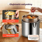 🔥【Időszakos 50% kedvezmény】🎁 Többfunkciós, 304-es rozsdamentes acélból készült fritőz