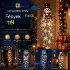 🔥50% KEDVEZMÉNY 🎅 Függeszthető karácsonyi hópehely és kristály LED-fény | Varázslatos fény a verandára ✨