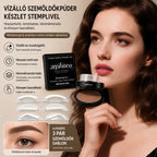 【CSAK MOST! 50% KEDVEZMÉNY!】💆‍♀️Szemöldökpúder és bélyegző készlet💖három pár szemöldök alakú bélyegzőt tartalmaz.