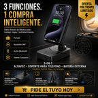 【Féláron, csak korlátozott ideig!】🔥 3 az 1-ben: Bluetooth hangszóró + töltő + 360°-ban forgatható telefontartó 📱🔊⚡