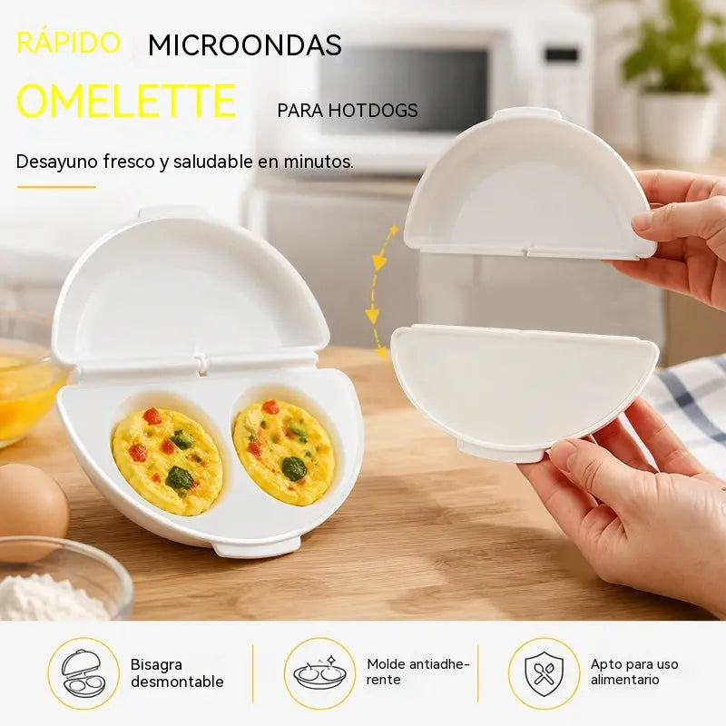 【Időkorlátos akció!】🍳 2 az 1-ben mikrohullámú omlettkészítő | Könnyen és gyorsan készít tojást
