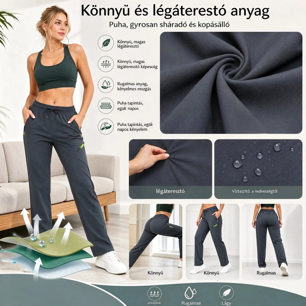 ⏳ Korlátozott ideig tartó ajánlat 🔥 Női, egyenes szabású cargo nadrág – Gumis derékrész; tökéletes munkához, utazáshoz és mindennapi viseletre 👖✨