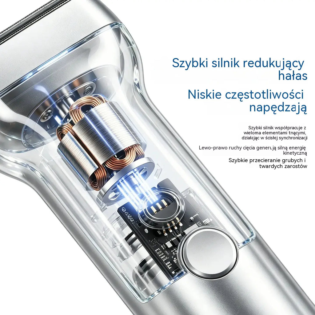 Újdonság – féláras ajánlat 💥⚡ Mondjon búcsút a borotválkozás utáni irritációnak! 🧔 Nagy teljesítményű, újratölthető elektromos borotva férfiaknak.