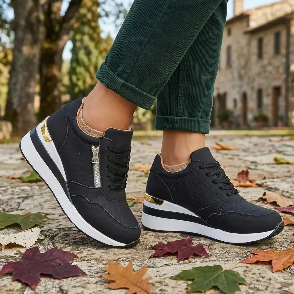 ⭐👟【36-43】Plus size bebújós éktalpú tornacipők – Könnyű, mindennapi platformcipők – Kényelmes cipők sétáláshoz és testmozgáshoz