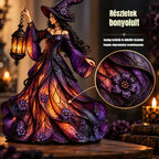 【Korlátozott ideig 50% kedvezmény!】🧙‍♀️ Gótikus halloweeni boszorkányfigura LED lámpással 🧙‍♀️