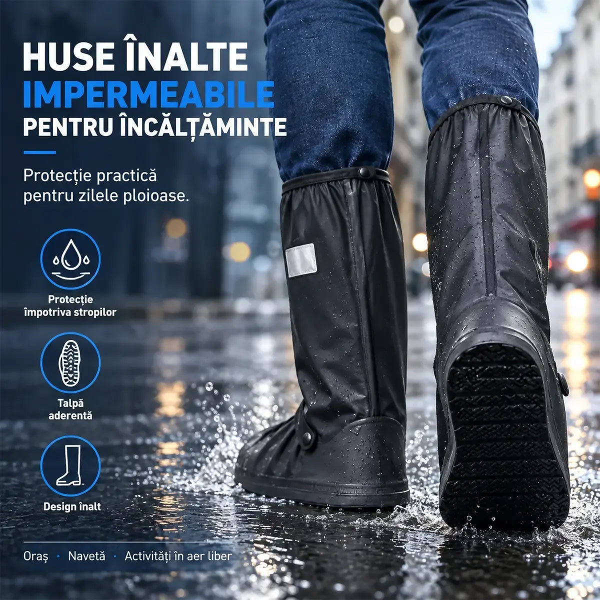 ☔ 【Időszakos 50%-os kedvezmény!】Maximális védelem az eső ellen! Magas szárú, vízálló cipővédő huzatok (40 cm magas)! Vastag, csúszásmentes talp · Strapabíró PVC · Fekete és átlátszó színben kapható!