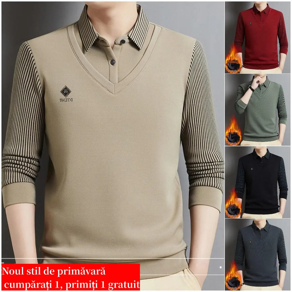 🔥【50% kedvezmény】🔥【M-4XL】Férfi prémium kasmír kétrészes, minden az egyben meleg felső