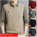 🔥【50% kedvezmény】🔥【M-4XL】Férfi prémium kasmír kétrészes, minden az egyben meleg felső
